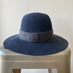 Rag & Bone Navy and Gray 100% wool Women's Hat M